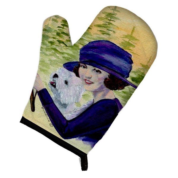 Carolines Treasures Woman driving with Her Westie Oven Mitt SS8532OVMT